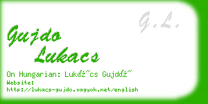 gujdo lukacs business card